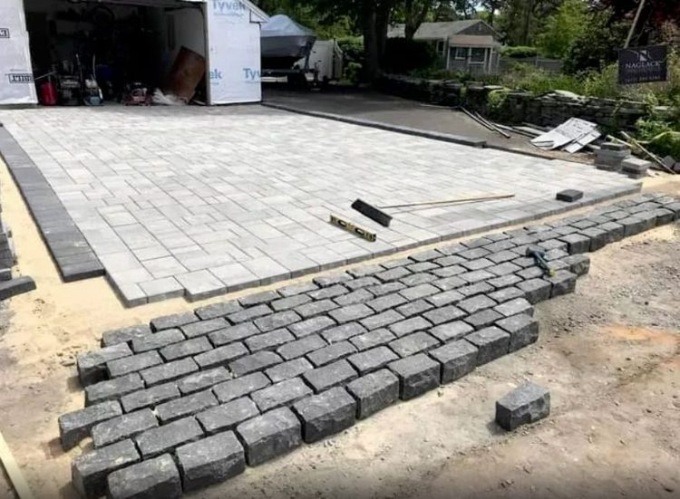 Paver patio installation