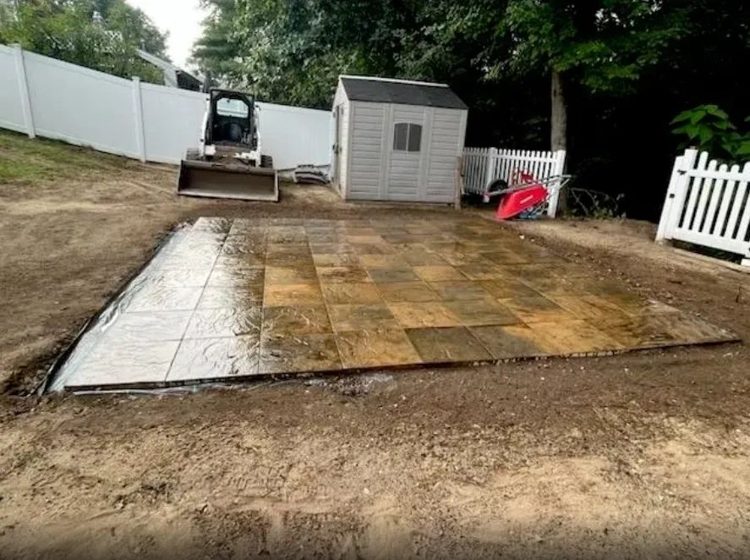 Patio base preparation