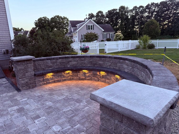 Illuminated stone seating