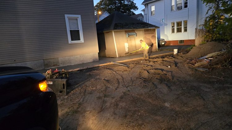 Evening work on site