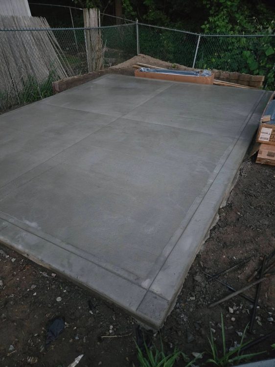Concrete slab installation